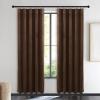 imageNICETOWN Black Velvet Curtains 2 Panels with Gold Foil Leaf Print  Modern Glam Black and Gold Drapes for Living Room Luxury Room Darkening Window Treatments for Bedroom amp Gothic Decor 50W x 84LBrown Series  Brown
