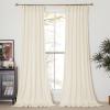 imageNICETOWN Black Velvet Curtains 2 Panels with Gold Foil Leaf Print  Modern Glam Black and Gold Drapes for Living Room Luxury Room Darkening Window Treatments for Bedroom amp Gothic Decor 50W x 84LWhite Series  Ivory White