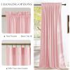 imageNICETOWN Black Velvet Curtains 2 Panels with Gold Foil Leaf Print  Modern Glam Black and Gold Drapes for Living Room Luxury Room Darkening Window Treatments for Bedroom amp Gothic Decor 50W x 84LPink Series  Baby Pink