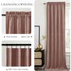 imageNICETOWN Black Velvet Curtains 2 Panels with Gold Foil Leaf Print  Modern Glam Black and Gold Drapes for Living Room Luxury Room Darkening Window Treatments for Bedroom amp Gothic Decor 50W x 84LPink Series  Dusty Pink