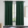 imageNICETOWN Black Velvet Curtains 2 Panels with Gold Foil Leaf Print  Modern Glam Black and Gold Drapes for Living Room Luxury Room Darkening Window Treatments for Bedroom amp Gothic Decor 50W x 84LGreen Series  Dark Green