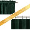 imageNICETOWN Black Velvet Curtains 2 Panels with Gold Foil Leaf Print  Modern Glam Black and Gold Drapes for Living Room Luxury Room Darkening Window Treatments for Bedroom amp Gothic Decor 50W x 84LGreen Series  Dark Green