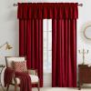 imageNICETOWN Black Velvet Curtains 2 Panels with Gold Foil Leaf Print  Modern Glam Black and Gold Drapes for Living Room Luxury Room Darkening Window Treatments for Bedroom amp Gothic Decor 50W x 84LRed Series  Red