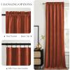 imageNICETOWN Black Velvet Curtains 2 Panels with Gold Foil Leaf Print  Modern Glam Black and Gold Drapes for Living Room Luxury Room Darkening Window Treatments for Bedroom amp Gothic Decor 50W x 84LRed Series  Burnt Orange