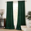 imageNICETOWN Black Velvet Curtains 2 Panels with Gold Foil Leaf Print  Modern Glam Black and Gold Drapes for Living Room Luxury Room Darkening Window Treatments for Bedroom amp Gothic Decor 50W x 84LGreen Series  Dark Green