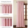 imageNICETOWN Black Velvet Curtains 2 Panels with Gold Foil Leaf Print  Modern Glam Black and Gold Drapes for Living Room Luxury Room Darkening Window Treatments for Bedroom amp Gothic Decor 50W x 84L1  Embroidered Trim  Blush Pink