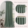 imageNICETOWN Black Velvet Curtains 2 Panels with Gold Foil Leaf Print  Modern Glam Black and Gold Drapes for Living Room Luxury Room Darkening Window Treatments for Bedroom amp Gothic Decor 50W x 84LGreen Series  Seafoam Green