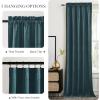 imageNICETOWN Black Velvet Curtains 2 Panels with Gold Foil Leaf Print  Modern Glam Black and Gold Drapes for Living Room Luxury Room Darkening Window Treatments for Bedroom amp Gothic Decor 50W x 84LBlue Series  Greyish Blue