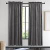 imageNICETOWN Black Velvet Curtains 2 Panels with Gold Foil Leaf Print  Modern Glam Black and Gold Drapes for Living Room Luxury Room Darkening Window Treatments for Bedroom amp Gothic Decor 50W x 84LGrey Series  Grey