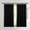 imageNICETOWN Black Velvet Curtains 2 Panels with Gold Foil Leaf Print  Modern Glam Black and Gold Drapes for Living Room Luxury Room Darkening Window Treatments for Bedroom amp Gothic Decor 50W x 84LBlack Series  Black