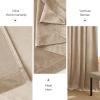 imageNICETOWN Black Velvet Curtains 2 Panels with Gold Foil Leaf Print  Modern Glam Black and Gold Drapes for Living Room Luxury Room Darkening Window Treatments for Bedroom amp Gothic Decor 50W x 84LYellow Series  Beige