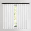 imageNICETOWN Black Velvet Curtains 2 Panels with Gold Foil Leaf Print  Modern Glam Black and Gold Drapes for Living Room Luxury Room Darkening Window Treatments for Bedroom amp Gothic Decor 50W x 84LWhite Series  Pure White