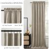 imageNICETOWN Black Velvet Curtains 2 Panels with Gold Foil Leaf Print  Modern Glam Black and Gold Drapes for Living Room Luxury Room Darkening Window Treatments for Bedroom amp Gothic Decor 50W x 84LBrown Series  Camel