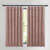 imageNICETOWN Black Velvet Curtains 2 Panels with Gold Foil Leaf Print  Modern Glam Black and Gold Drapes for Living Room Luxury Room Darkening Window Treatments for Bedroom amp Gothic Decor 50W x 84LPink Series  Dusty Pink