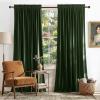 imageNICETOWN Black Velvet Curtains 2 Panels with Gold Foil Leaf Print  Modern Glam Black and Gold Drapes for Living Room Luxury Room Darkening Window Treatments for Bedroom amp Gothic Decor 50W x 84LGreen Series  Olive Green