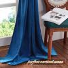 imageNICETOWN Black Velvet Curtains 2 Panels with Gold Foil Leaf Print  Modern Glam Black and Gold Drapes for Living Room Luxury Room Darkening Window Treatments for Bedroom amp Gothic Decor 50W x 84LBlue Series  Blue
