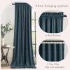 imageNICETOWN Black Velvet Curtains 2 Panels with Gold Foil Leaf Print  Modern Glam Black and Gold Drapes for Living Room Luxury Room Darkening Window Treatments for Bedroom amp Gothic Decor 50W x 84LBlue Series  Slate Blue