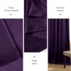imageNICETOWN Black Velvet Curtains 2 Panels with Gold Foil Leaf Print  Modern Glam Black and Gold Drapes for Living Room Luxury Room Darkening Window Treatments for Bedroom amp Gothic Decor 50W x 84LPurple Series  Purple