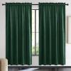 imageNICETOWN Black Velvet Curtains 2 Panels with Gold Foil Leaf Print  Modern Glam Black and Gold Drapes for Living Room Luxury Room Darkening Window Treatments for Bedroom amp Gothic Decor 50W x 84LGreen Series  Dark Green