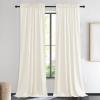 imageNICETOWN Black Velvet Curtains 2 Panels with Gold Foil Leaf Print  Modern Glam Black and Gold Drapes for Living Room Luxury Room Darkening Window Treatments for Bedroom amp Gothic Decor 50W x 84LWhite Series  Ivory White