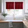 imageNICETOWN Black Velvet Curtains 2 Panels with Gold Foil Leaf Print  Modern Glam Black and Gold Drapes for Living Room Luxury Room Darkening Window Treatments for Bedroom amp Gothic Decor 50W x 84LRed Series  Red