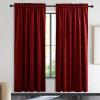 imageNICETOWN Black Velvet Curtains 2 Panels with Gold Foil Leaf Print  Modern Glam Black and Gold Drapes for Living Room Luxury Room Darkening Window Treatments for Bedroom amp Gothic Decor 50W x 84LRed Series  Red