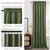 imageNICETOWN Black Velvet Curtains 2 Panels with Gold Foil Leaf Print  Modern Glam Black and Gold Drapes for Living Room Luxury Room Darkening Window Treatments for Bedroom amp Gothic Decor 50W x 84LGreen Series  Sage Green