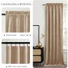imageNICETOWN Black Velvet Curtains 2 Panels with Gold Foil Leaf Print  Modern Glam Black and Gold Drapes for Living Room Luxury Room Darkening Window Treatments for Bedroom amp Gothic Decor 50W x 84LYellow Series  Beige