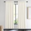 imageNICETOWN Black Velvet Curtains 2 Panels with Gold Foil Leaf Print  Modern Glam Black and Gold Drapes for Living Room Luxury Room Darkening Window Treatments for Bedroom amp Gothic Decor 50W x 84LWhite Series  Ivory White