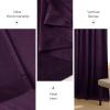 imageNICETOWN Black Velvet Curtains 2 Panels with Gold Foil Leaf Print  Modern Glam Black and Gold Drapes for Living Room Luxury Room Darkening Window Treatments for Bedroom amp Gothic Decor 50W x 84LPurple Series  Dark Purple