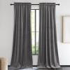imageNICETOWN Black Velvet Curtains 2 Panels with Gold Foil Leaf Print  Modern Glam Black and Gold Drapes for Living Room Luxury Room Darkening Window Treatments for Bedroom amp Gothic Decor 50W x 84LGrey Series  Grey