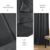 imageNICETOWN Black Velvet Curtains 2 Panels with Gold Foil Leaf Print  Modern Glam Black and Gold Drapes for Living Room Luxury Room Darkening Window Treatments for Bedroom amp Gothic Decor 50W x 84LGrey Series  Grey
