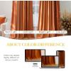 imageNICETOWN Black Velvet Curtains 2 Panels with Gold Foil Leaf Print  Modern Glam Black and Gold Drapes for Living Room Luxury Room Darkening Window Treatments for Bedroom amp Gothic Decor 50W x 84LRed Series  Red Orange