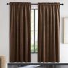 imageNICETOWN Black Velvet Curtains 2 Panels with Gold Foil Leaf Print  Modern Glam Black and Gold Drapes for Living Room Luxury Room Darkening Window Treatments for Bedroom amp Gothic Decor 50W x 84LBrown Series  Brown