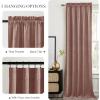 imageNICETOWN Black Velvet Curtains 2 Panels with Gold Foil Leaf Print  Modern Glam Black and Gold Drapes for Living Room Luxury Room Darkening Window Treatments for Bedroom amp Gothic Decor 50W x 84LPink Series  Dusty Pink