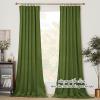 imageNICETOWN Black Velvet Curtains 2 Panels with Gold Foil Leaf Print  Modern Glam Black and Gold Drapes for Living Room Luxury Room Darkening Window Treatments for Bedroom amp Gothic Decor 50W x 84LGreen Series  Green