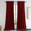 imageNICETOWN Black Velvet Curtains 2 Panels with Gold Foil Leaf Print  Modern Glam Black and Gold Drapes for Living Room Luxury Room Darkening Window Treatments for Bedroom amp Gothic Decor 50W x 84LRed Series  Red