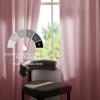 imageNICETOWN Black Velvet Curtains 2 Panels with Gold Foil Leaf Print  Modern Glam Black and Gold Drapes for Living Room Luxury Room Darkening Window Treatments for Bedroom amp Gothic Decor 50W x 84LPink Series  Baby Pink