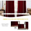 imageNICETOWN Black Velvet Curtains 2 Panels with Gold Foil Leaf Print  Modern Glam Black and Gold Drapes for Living Room Luxury Room Darkening Window Treatments for Bedroom amp Gothic Decor 50W x 84LRed Series  Red