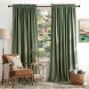 imageNICETOWN Black Velvet Curtains 2 Panels with Gold Foil Leaf Print  Modern Glam Black and Gold Drapes for Living Room Luxury Room Darkening Window Treatments for Bedroom amp Gothic Decor 50W x 84LGreen Series  Sage Green