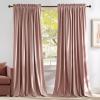 imageNICETOWN Black Velvet Curtains 2 Panels with Gold Foil Leaf Print  Modern Glam Black and Gold Drapes for Living Room Luxury Room Darkening Window Treatments for Bedroom amp Gothic Decor 50W x 84LPink Series  Dusty Pink