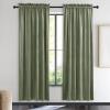 imageNICETOWN Black Velvet Curtains 2 Panels with Gold Foil Leaf Print  Modern Glam Black and Gold Drapes for Living Room Luxury Room Darkening Window Treatments for Bedroom amp Gothic Decor 50W x 84LGreen Series  Sage Green