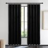 imageNICETOWN Black Velvet Curtains 2 Panels with Gold Foil Leaf Print  Modern Glam Black and Gold Drapes for Living Room Luxury Room Darkening Window Treatments for Bedroom amp Gothic Decor 50W x 84LBlack Series  Black