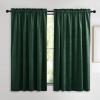 imageNICETOWN Black Velvet Curtains 2 Panels with Gold Foil Leaf Print  Modern Glam Black and Gold Drapes for Living Room Luxury Room Darkening Window Treatments for Bedroom amp Gothic Decor 50W x 84LGreen Series  Dark Green