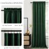 imageNICETOWN Black Velvet Curtains 2 Panels with Gold Foil Leaf Print  Modern Glam Black and Gold Drapes for Living Room Luxury Room Darkening Window Treatments for Bedroom amp Gothic Decor 50W x 84LGreen Series  Dark Green