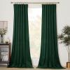 imageNICETOWN Black Velvet Curtains 2 Panels with Gold Foil Leaf Print  Modern Glam Black and Gold Drapes for Living Room Luxury Room Darkening Window Treatments for Bedroom amp Gothic Decor 50W x 84LGreen Series  Dark Green