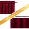 imageNICETOWN Black Velvet Curtains 2 Panels with Gold Foil Leaf Print  Modern Glam Black and Gold Drapes for Living Room Luxury Room Darkening Window Treatments for Bedroom amp Gothic Decor 50W x 84LRed Series  Red