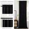 imageNICETOWN Black Velvet Curtains 2 Panels with Gold Foil Leaf Print  Modern Glam Black and Gold Drapes for Living Room Luxury Room Darkening Window Treatments for Bedroom amp Gothic Decor 50W x 84LBlack Series  Black