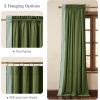 imageNICETOWN Black Velvet Curtains 2 Panels with Gold Foil Leaf Print  Modern Glam Black and Gold Drapes for Living Room Luxury Room Darkening Window Treatments for Bedroom amp Gothic Decor 50W x 84L1  Embroidered Trim  Olive Green