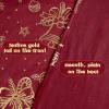 imageNICETOWN Black Velvet Curtains 2 Panels with Gold Foil Leaf Print  Modern Glam Black and Gold Drapes for Living Room Luxury Room Darkening Window Treatments for Bedroom amp Gothic Decor 50W x 84L3  Xmas Series  Red